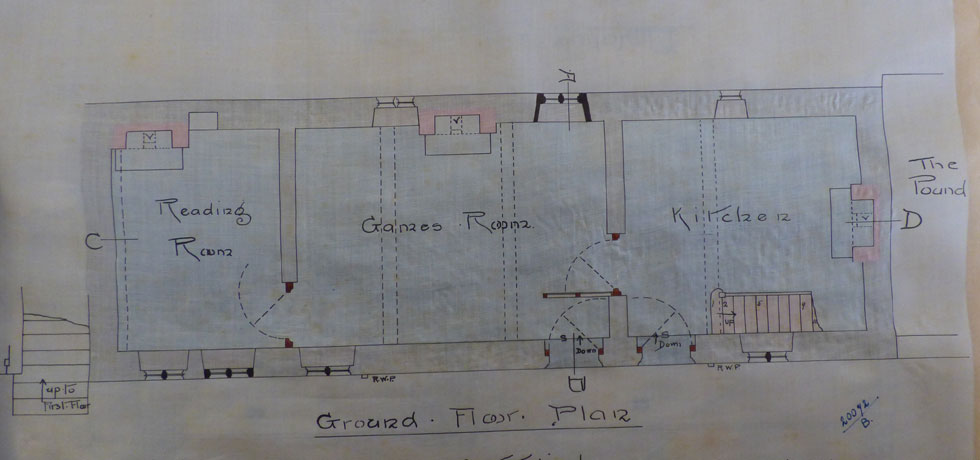 Architect’s Floor Plan Drawings for 1908 Restoration (2)